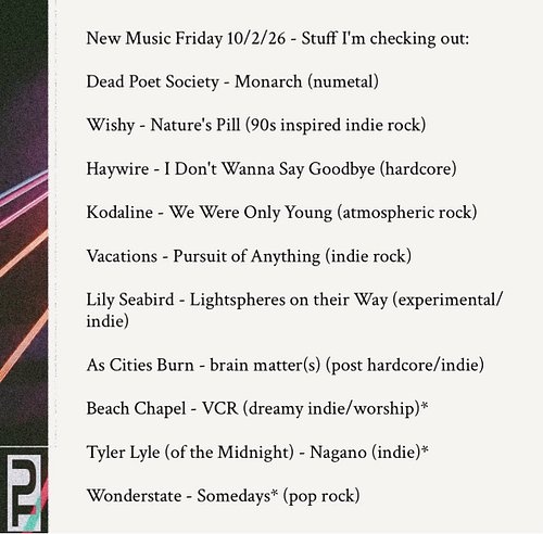 Happy new music Friday! What are you listening to today? What did we miss? #newmusic #newmusicfridays #kodaline #wishy