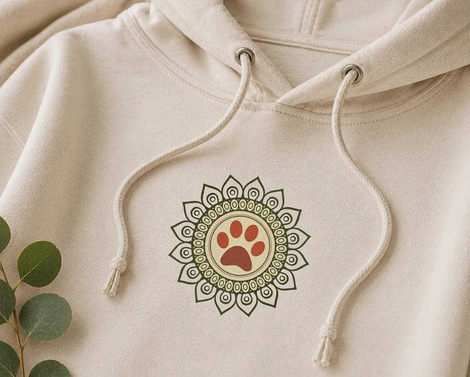 Paws and Reflect Mandala Paw Print Hoodie - Fall Edition product image (2)