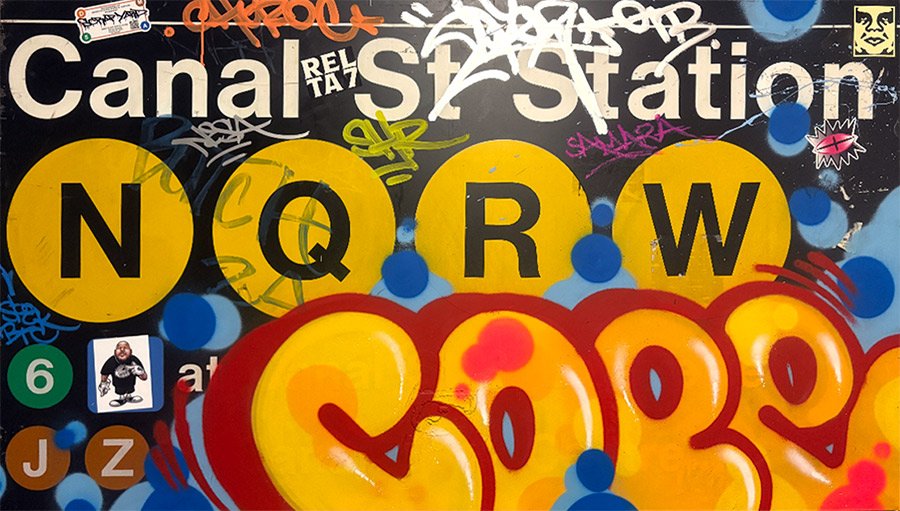 COPE 2 - CANAL STREET - NYC SUBWAY SIGN product image (2)