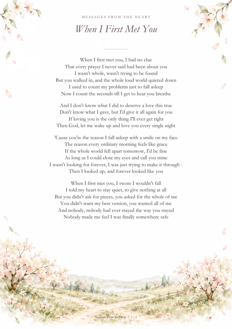 When I First Met You — MP3 + Printable Lyrics product image (2)