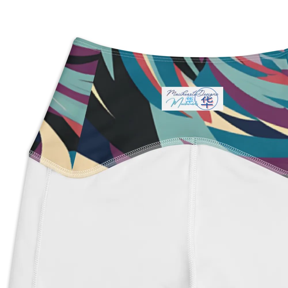 Abstract Lithographic Pattern Design Leggings with pockets - V5 product image (7)