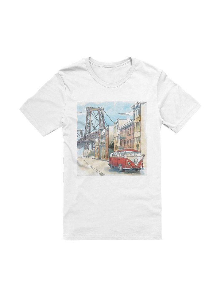 Williamsburg Bridge in Brooklyn, full color art product image (1)