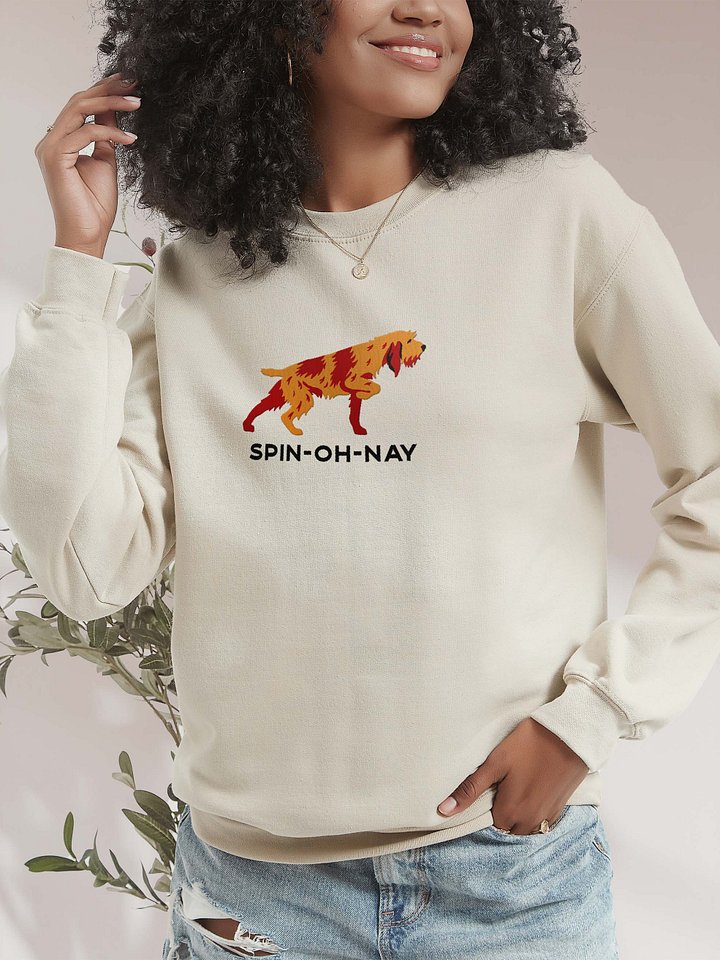 Spin-Oh-Nay Sweatshirt (Embroidered) of a Spinone Italiano(Brown Roan) product image (2)