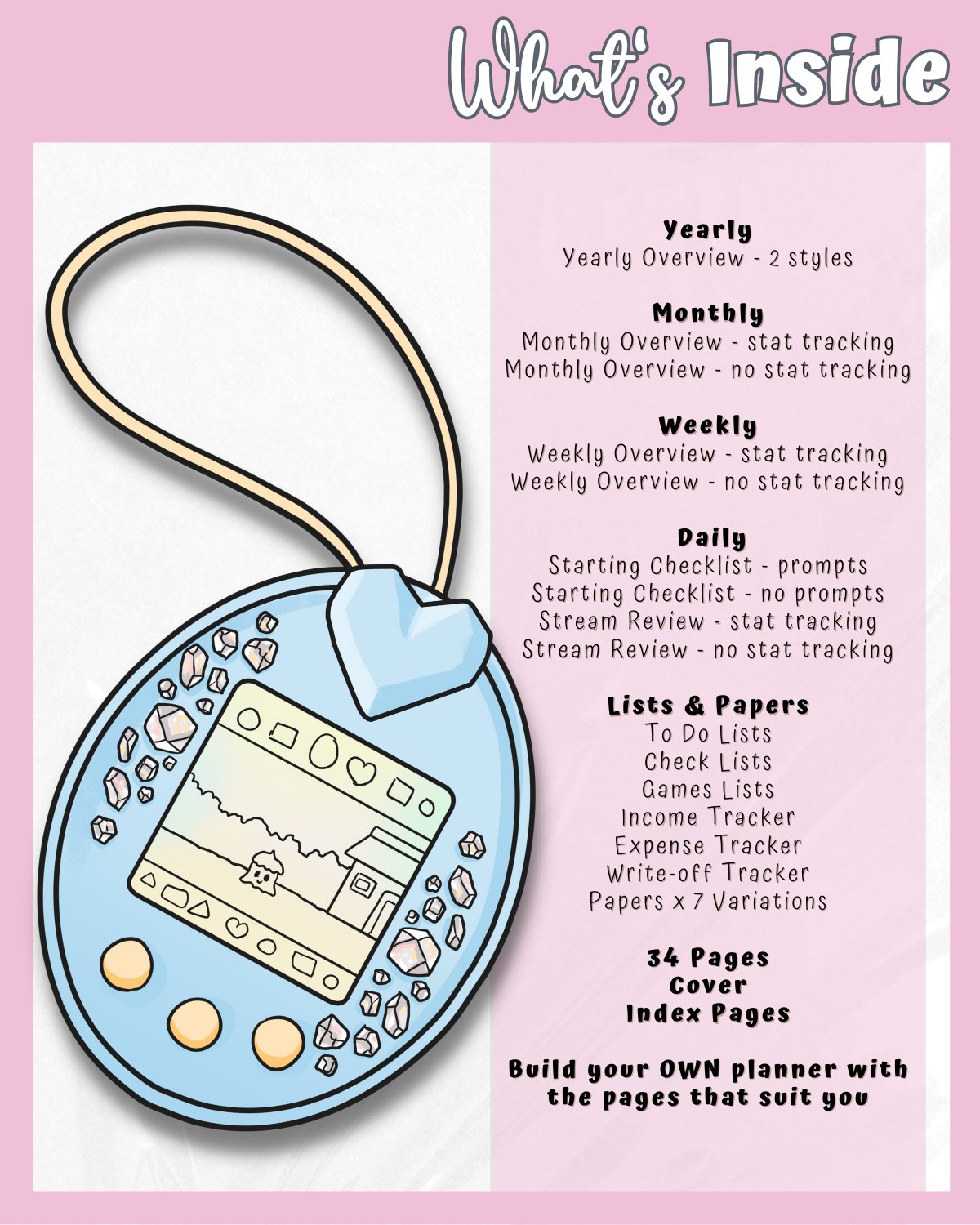 Pink Streaming Planner Printable product image (3)