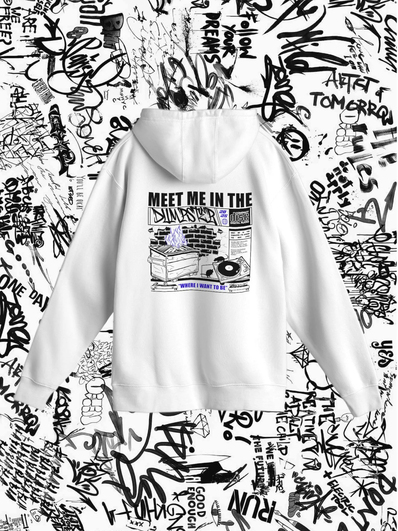 Dumpster Diver Hoodie (White) product image (3)