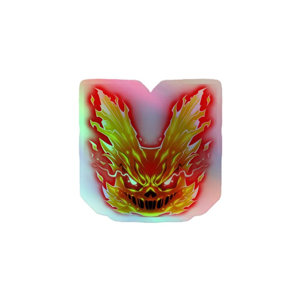 Fire Wabbit Holographic Sticker product image (1)