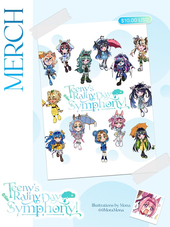 Teeny's Rainy Day Symphony Commemorative Poster product image (1)