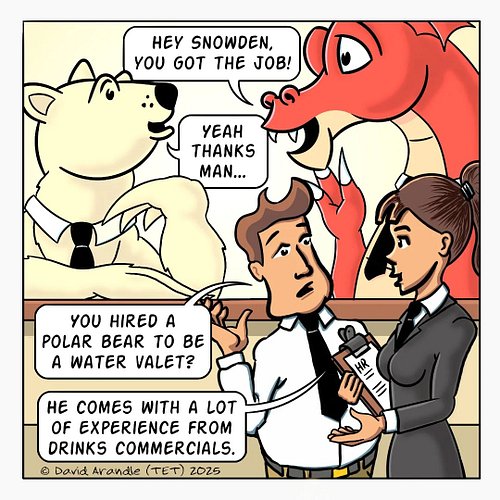 If Snowden the polar bear looks familiar, it's because he's a former actor from the 90s and early 2000s. He was an acting dou...