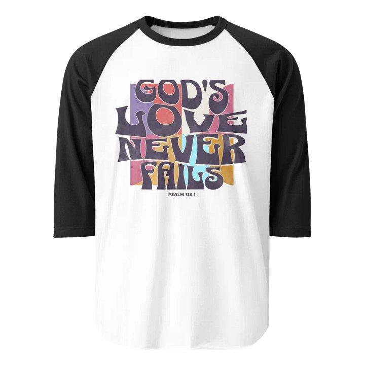 God's Love Never Fails Raglan Tee product image (1)