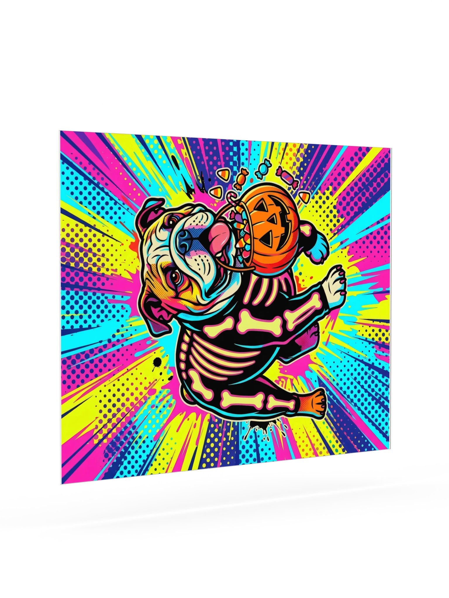 Skeleton Costume Bulldog Poster product image (21)