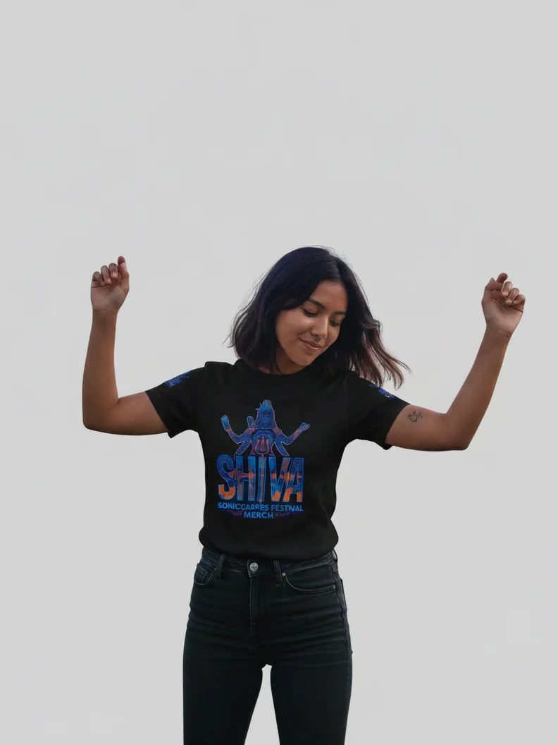 SHIVA SonicScapes Festival Tee – Psytrance Frequency Edition product image (10)