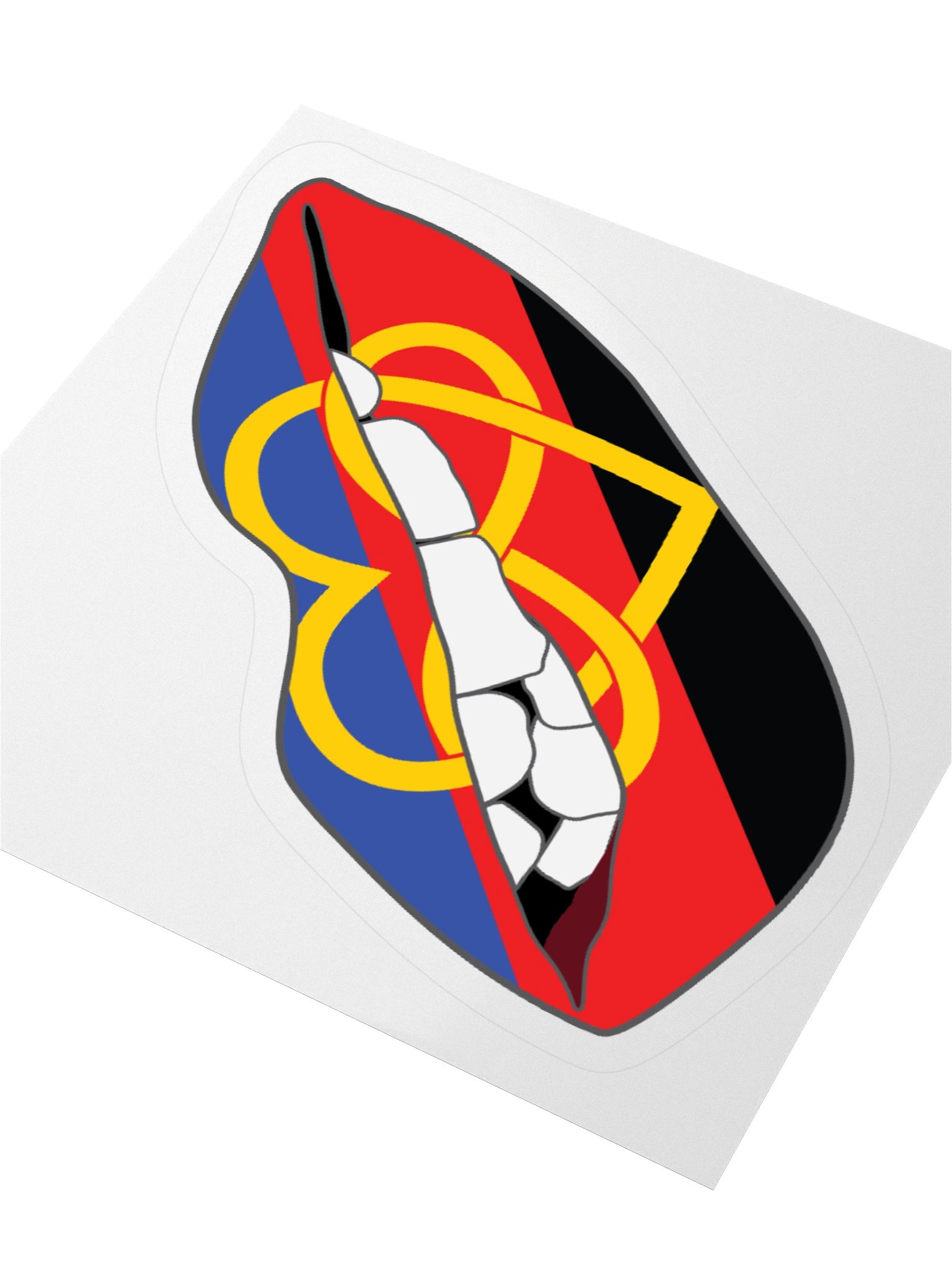 Polyamory Pride Flag Biting Lips Sticker product image (8)
