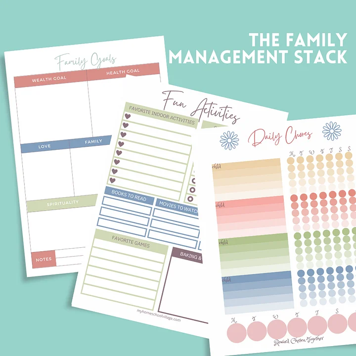The Family Management Chart Set — Print & Frame Collection product image (1)