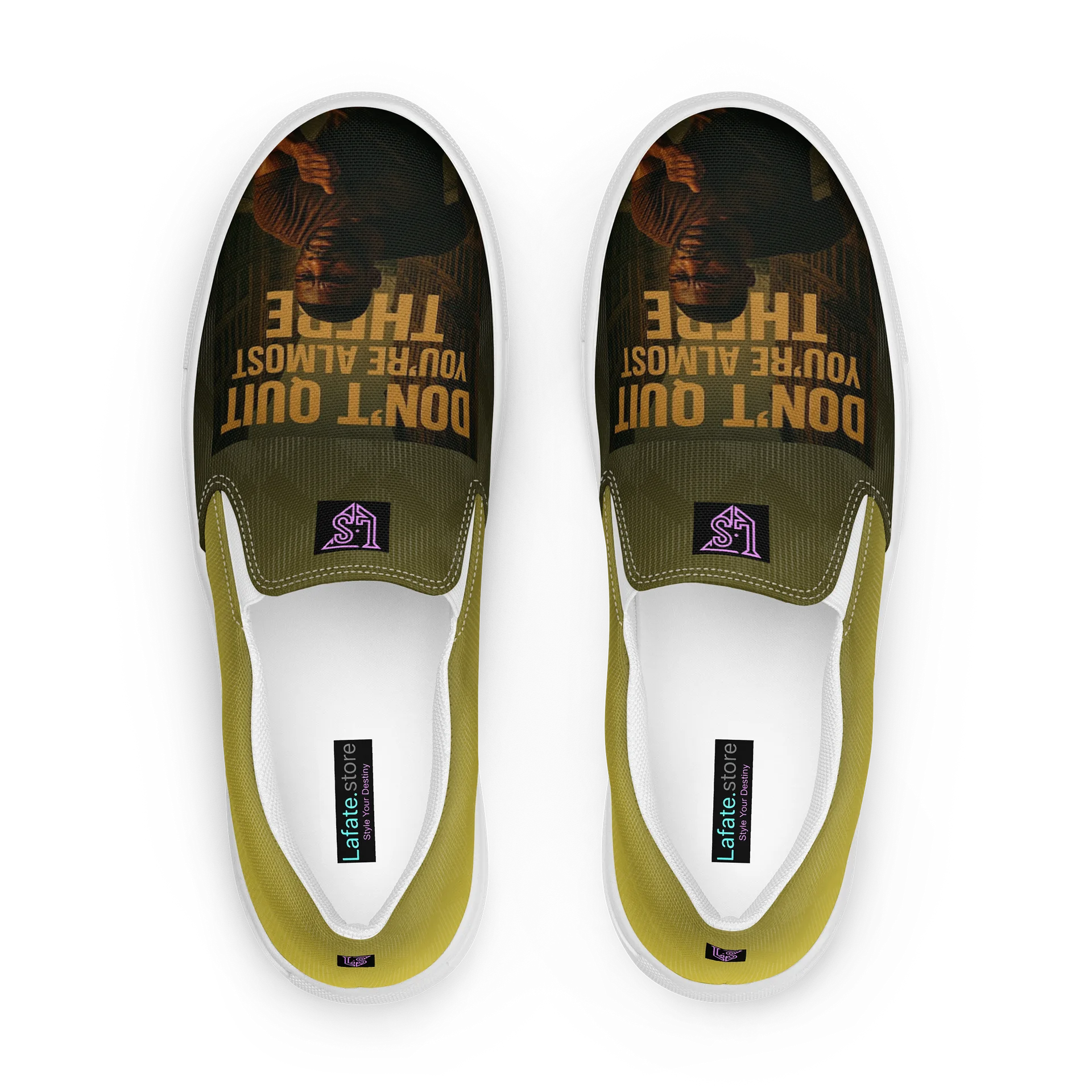 Don't Quit Slip On - Men (Brown and Gold) product image (1)