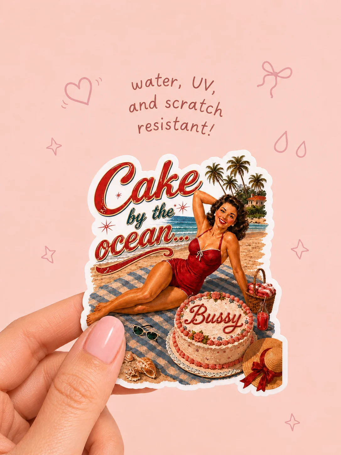 Bussy By The Ocean Sticker | Water & Scratch Resistant Decal product image (1)