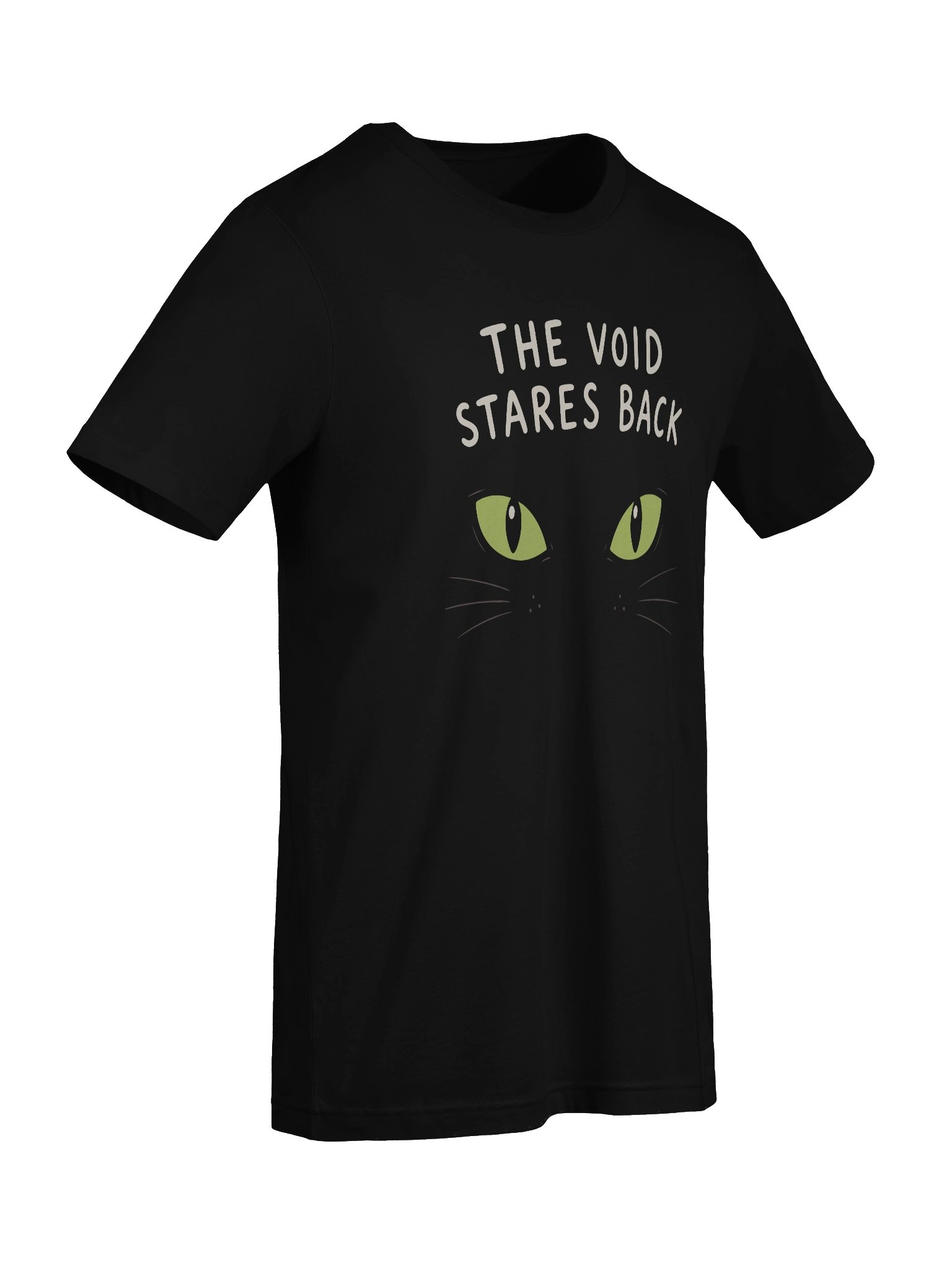 The Void Stares Back Cat T-Shirt | Funny Black Cat Shirt for Cat Lovers, Goth Pet Meme Tee product image (8)