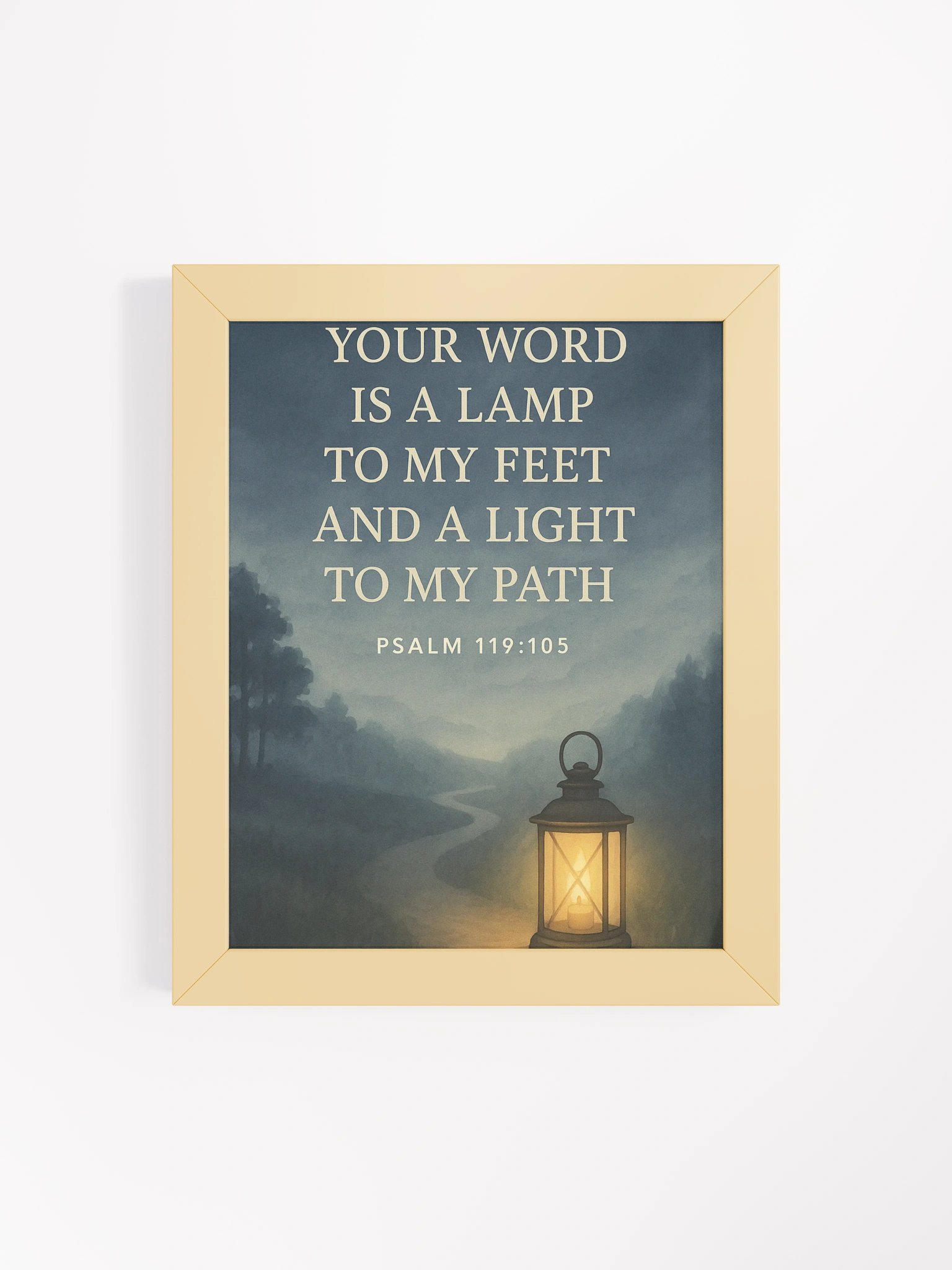 Psalm 119:105 Wall Art – Your Word Is a Lamp to My Feet | Christian Scripture Decor product image (58)