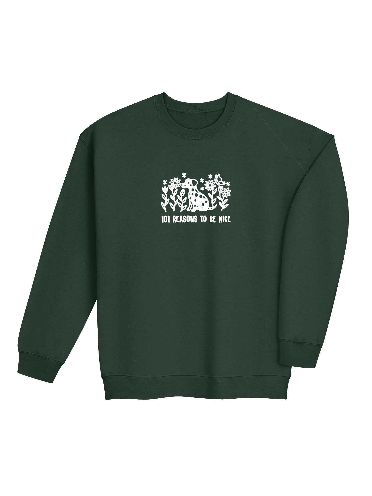 101 Reasons to Be Nice Line Art Sweatshirt (Embroidered) of a Dalmatian product image (7)