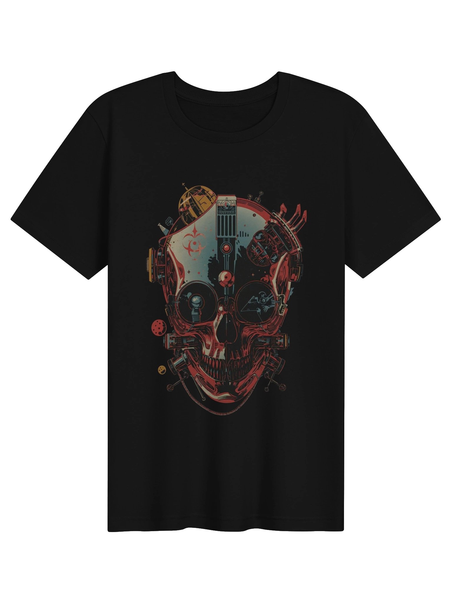 Cybernetic Skull Futurist Lightweight T-Shirt product image (1)