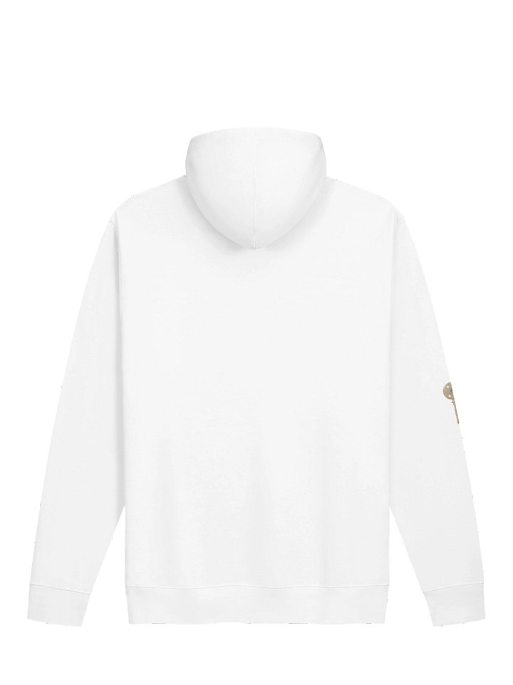 The Gatekeeper’s Key – White Direction Edition (Front + Right Sleeve Print) | Unisex Midweight Hoodie product image (2)