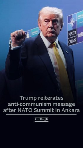 🇺🇸🌐US President Donald Trump spoke to reporters following the 2026 NATO Summit in Ankara, where he was asked about his messag...