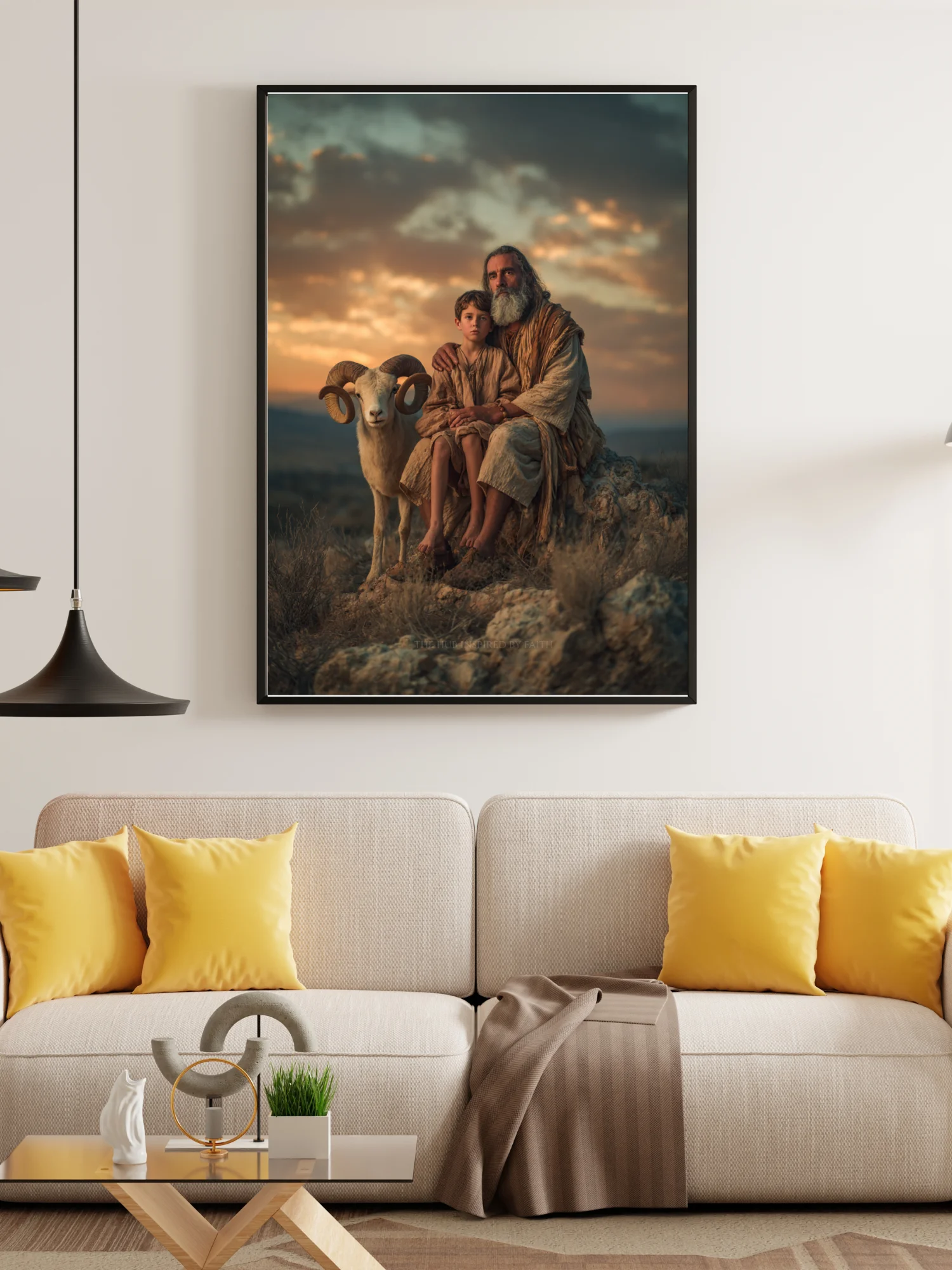 Abraham and Isaac Printable| Cinematic Bible Story Print | Christian Decor Digital Download product image (3)