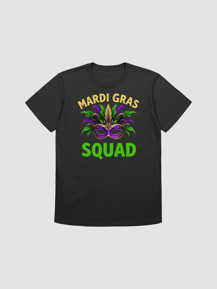 Mardi Gras Squad Feathered Mask Tee product image (1)