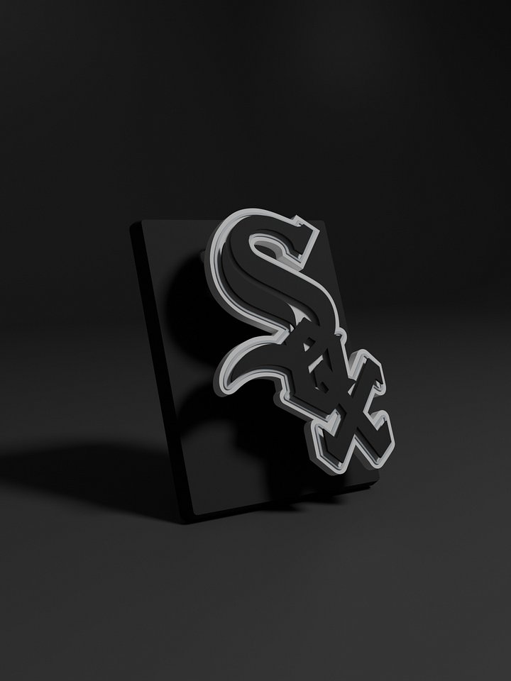 Chicago White Sox 3D Printed Floating Logo Sign (Digital File Only) product image (1)