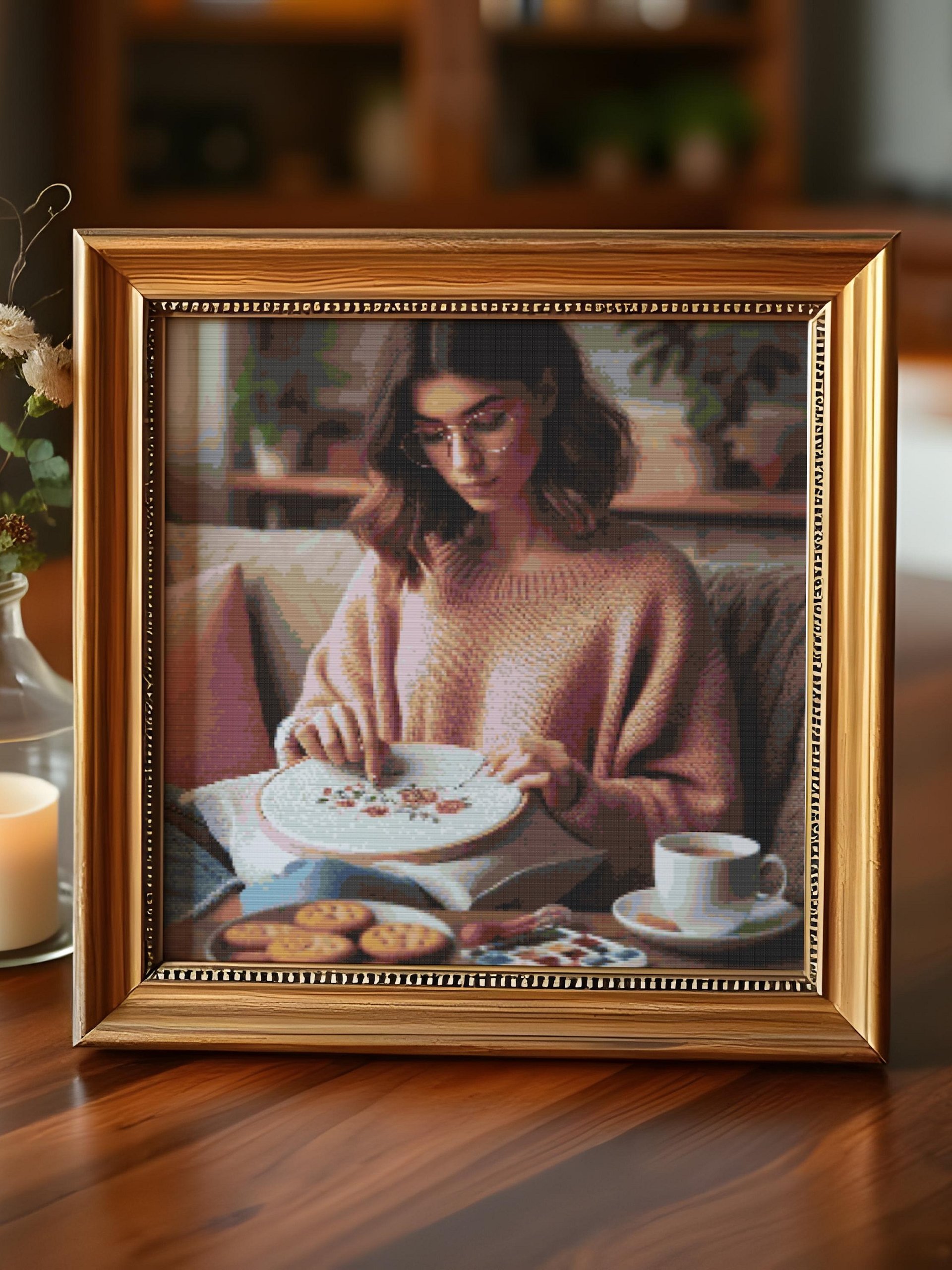Stitches & Tea Cross Stitch Pattern product image (6)