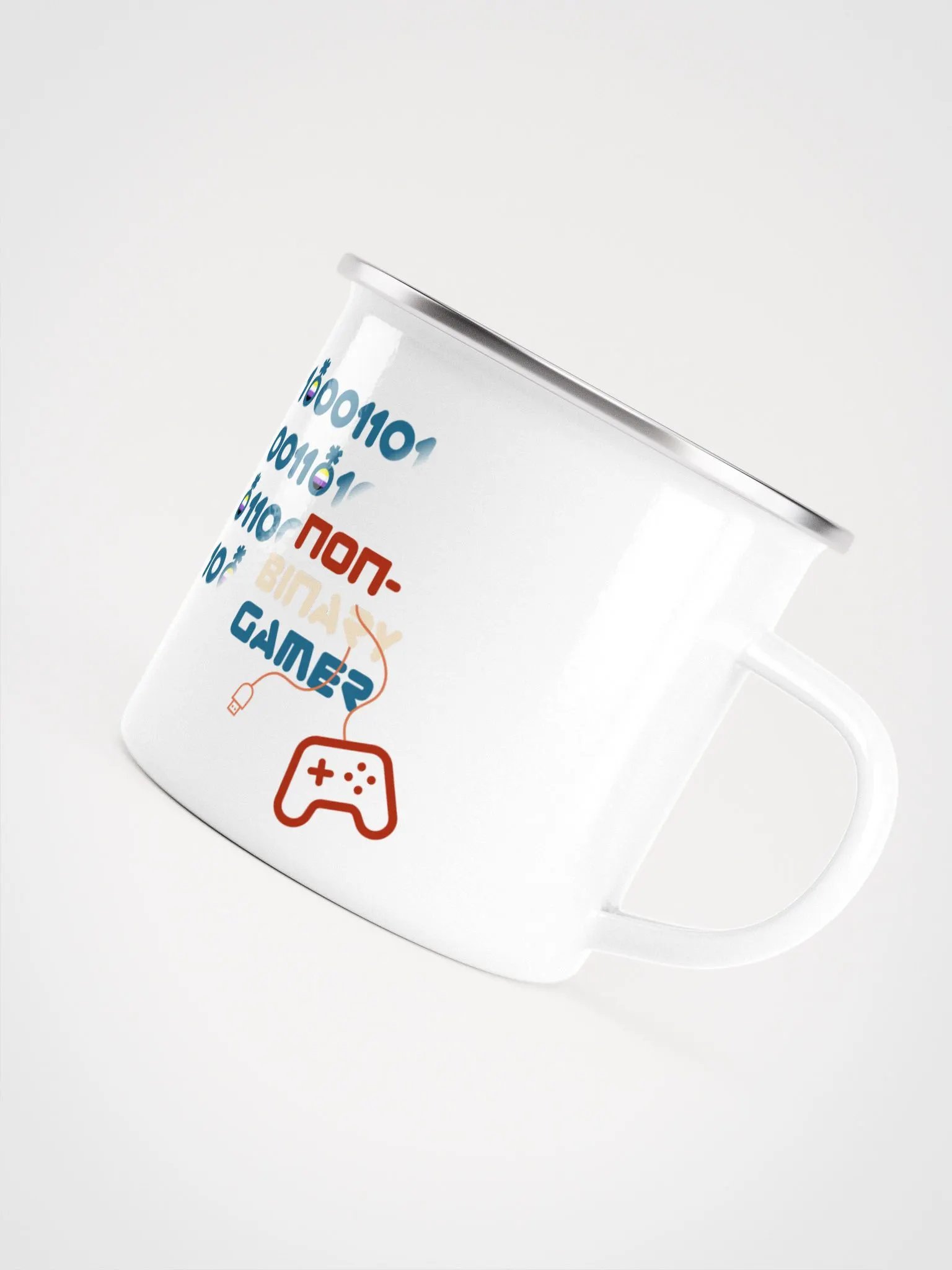 Non-binary Gamer Enamel Cup product image (4)