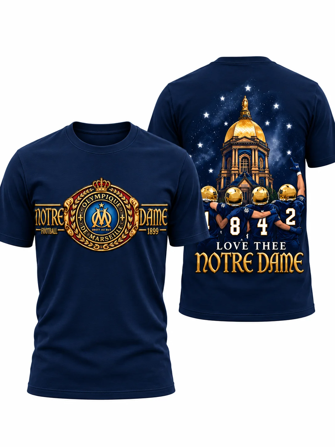 Notre Dame The Shirt 2026 Navy Blue T-Shirt - Fighting Irish Football Ring Edition product image (1)