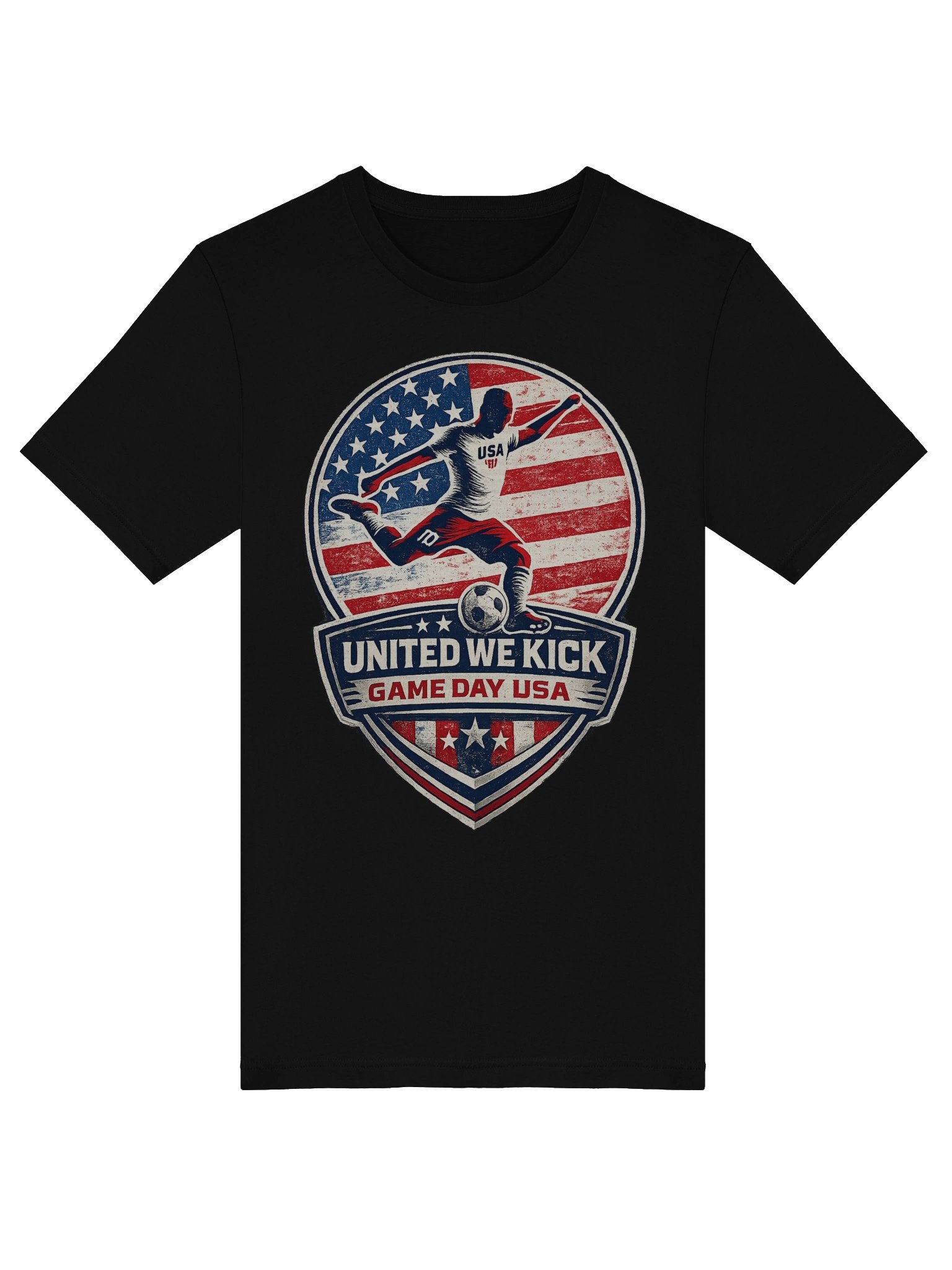 United We Kick USA Soccer Fan Shirt – Patriotic Game Day Football Tee product image (5)