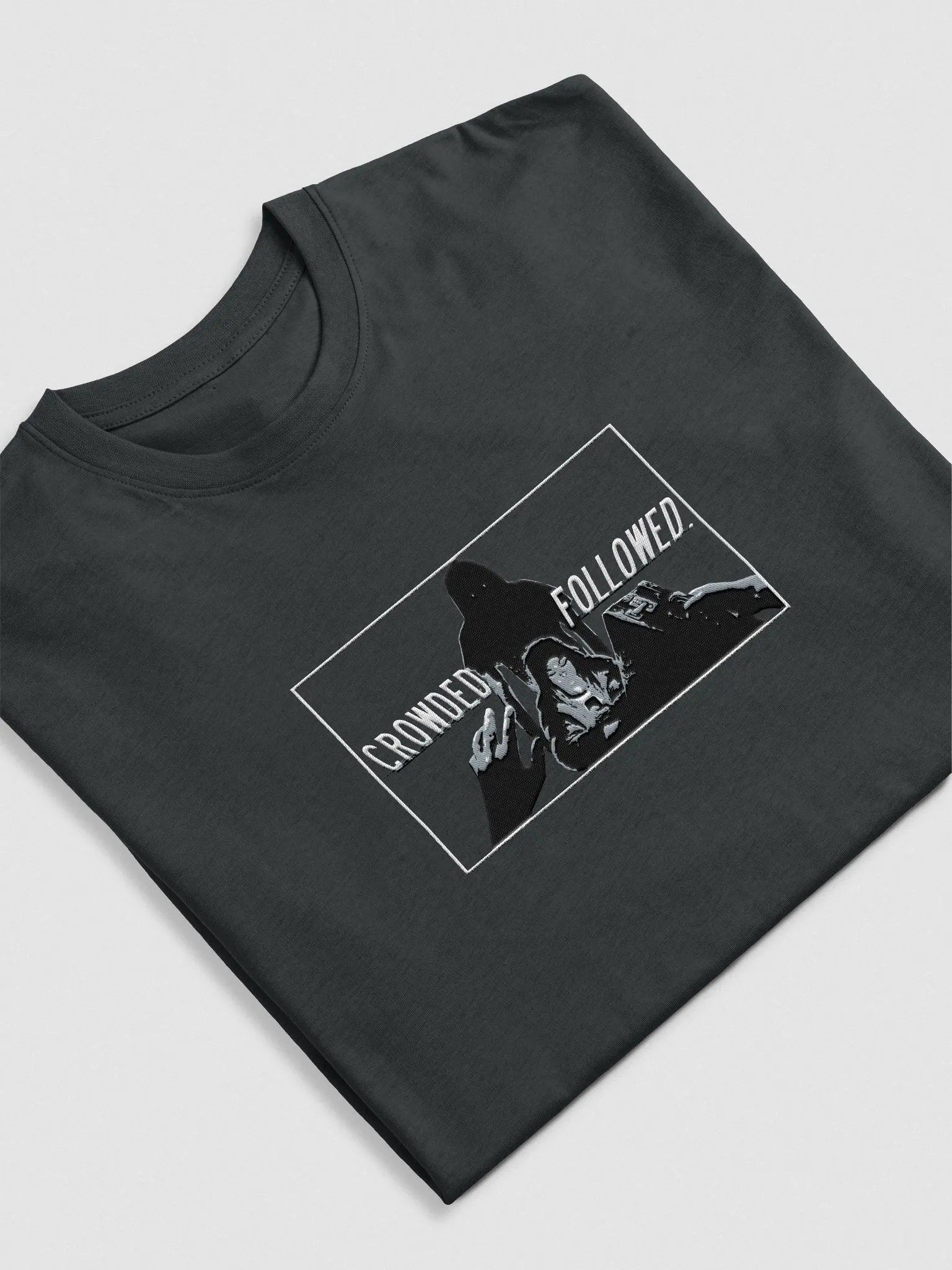 Heavyweight Embroidered CROWDED. FOLLOWED. Tee product image (4)