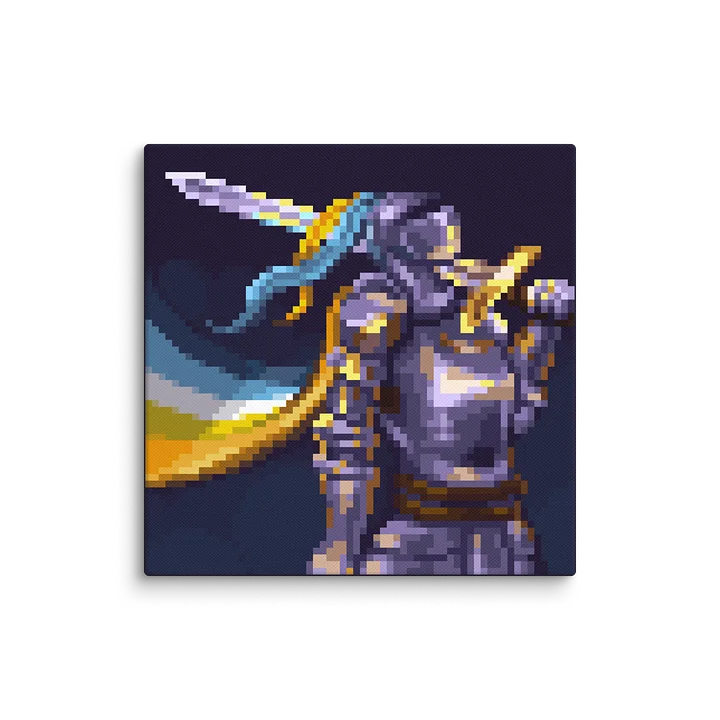 AroAce Knight Pixel Art Canvas Print product image (2)
