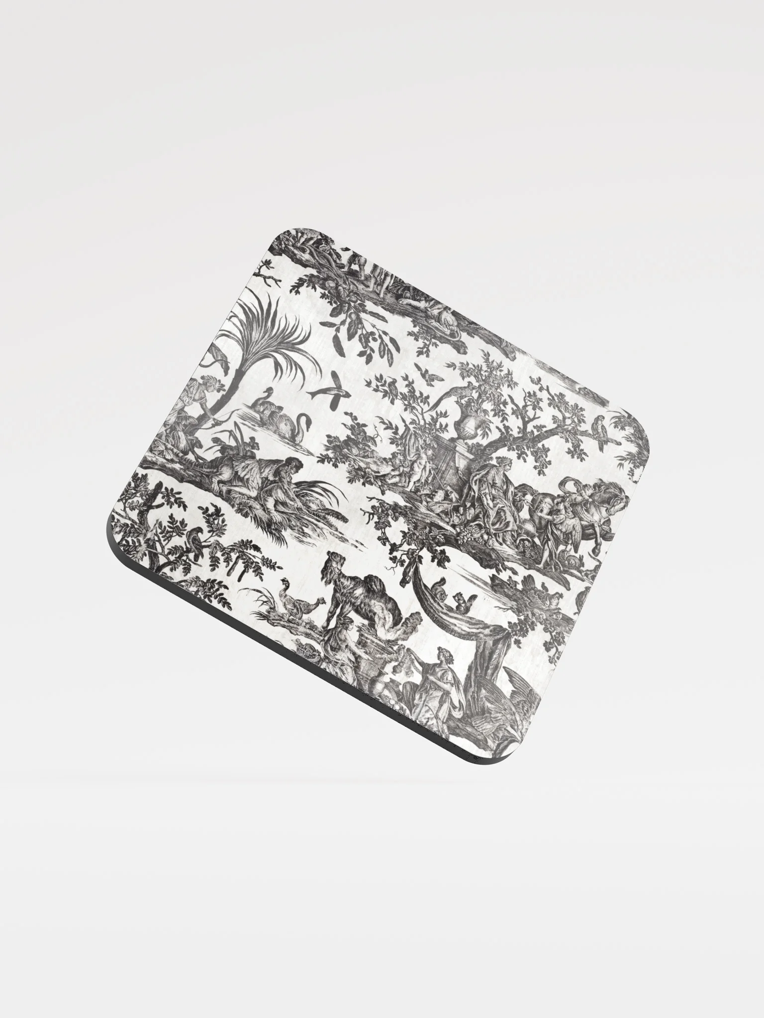 Engraved Garden Scene Cork Coaster product image (1)