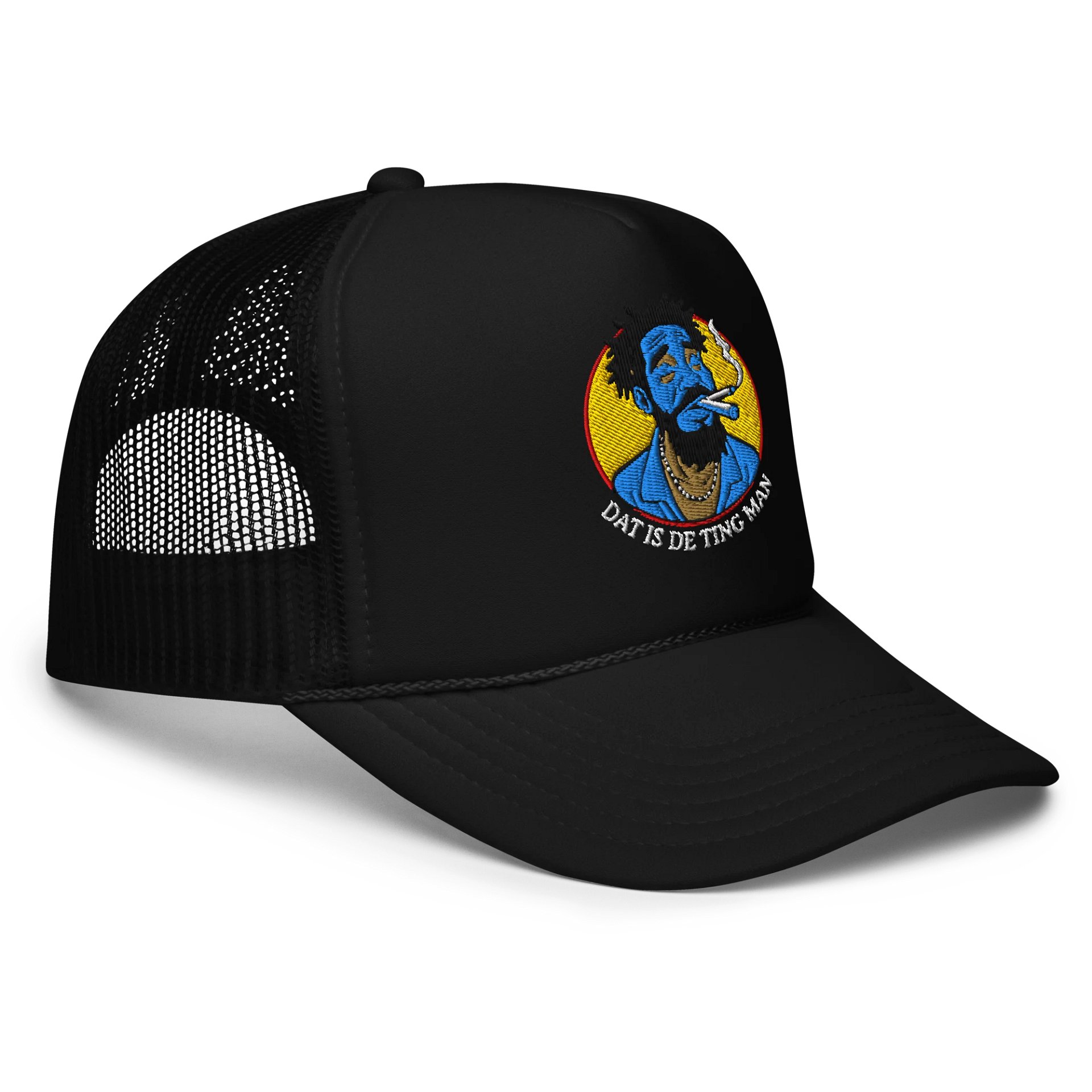 Dat Is De Ting Man Aqua Teal Color Design Trucker Hat product image (4)