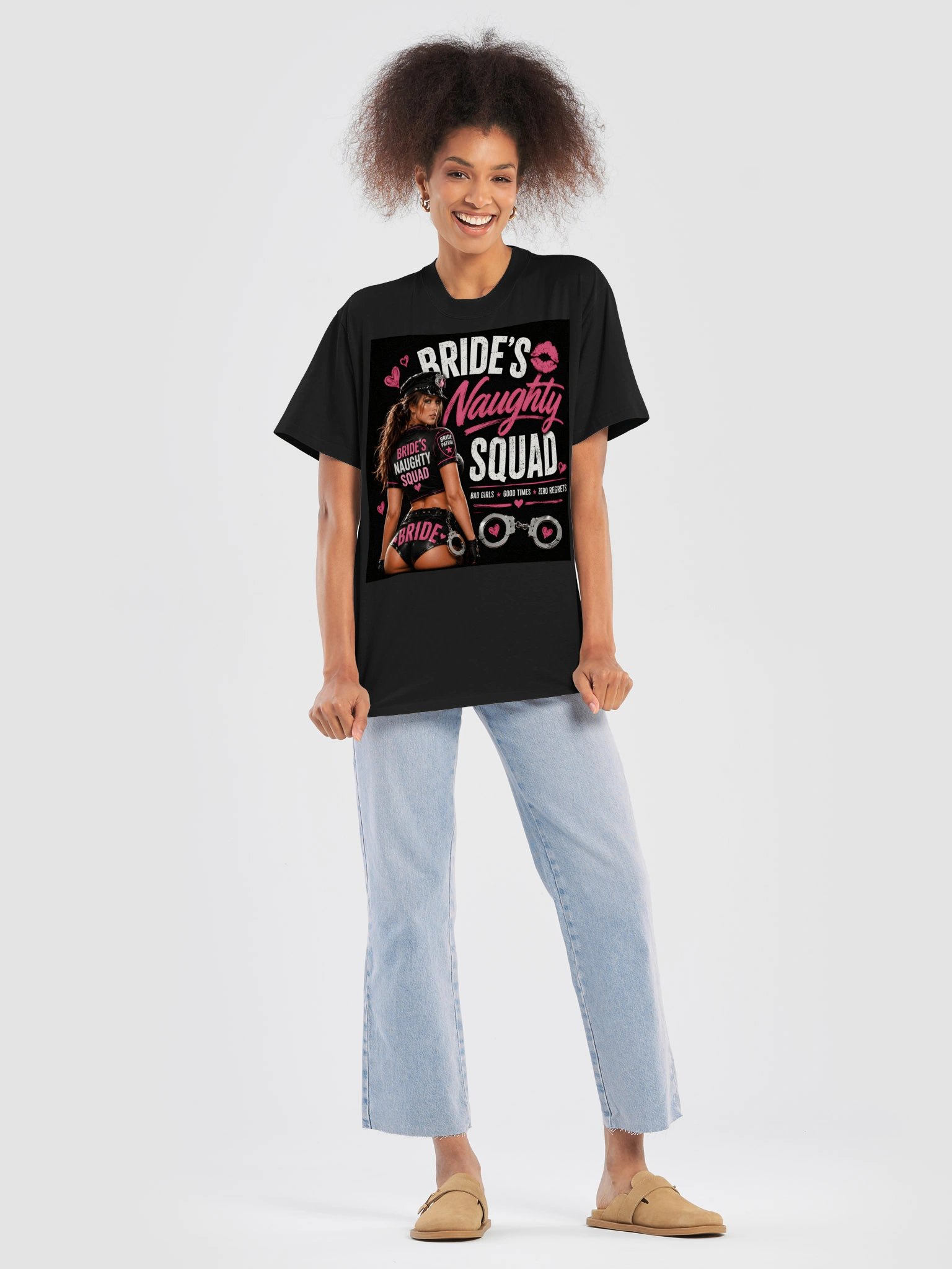Bride’s Naughty Squad T-Shirt – Funny Bachelorette Party Bride Patrol Shirt for Bridesmaids product image (8)