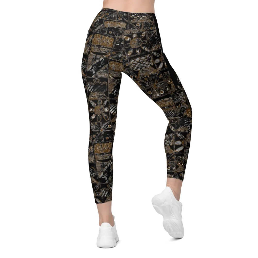 Festivity Print Crossover Leggings with Pockets product image (3)