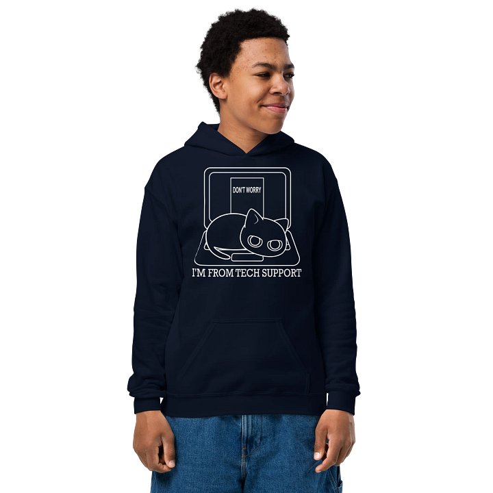 Cat on Laptop - Unisex Youth Hoodie product image (6)