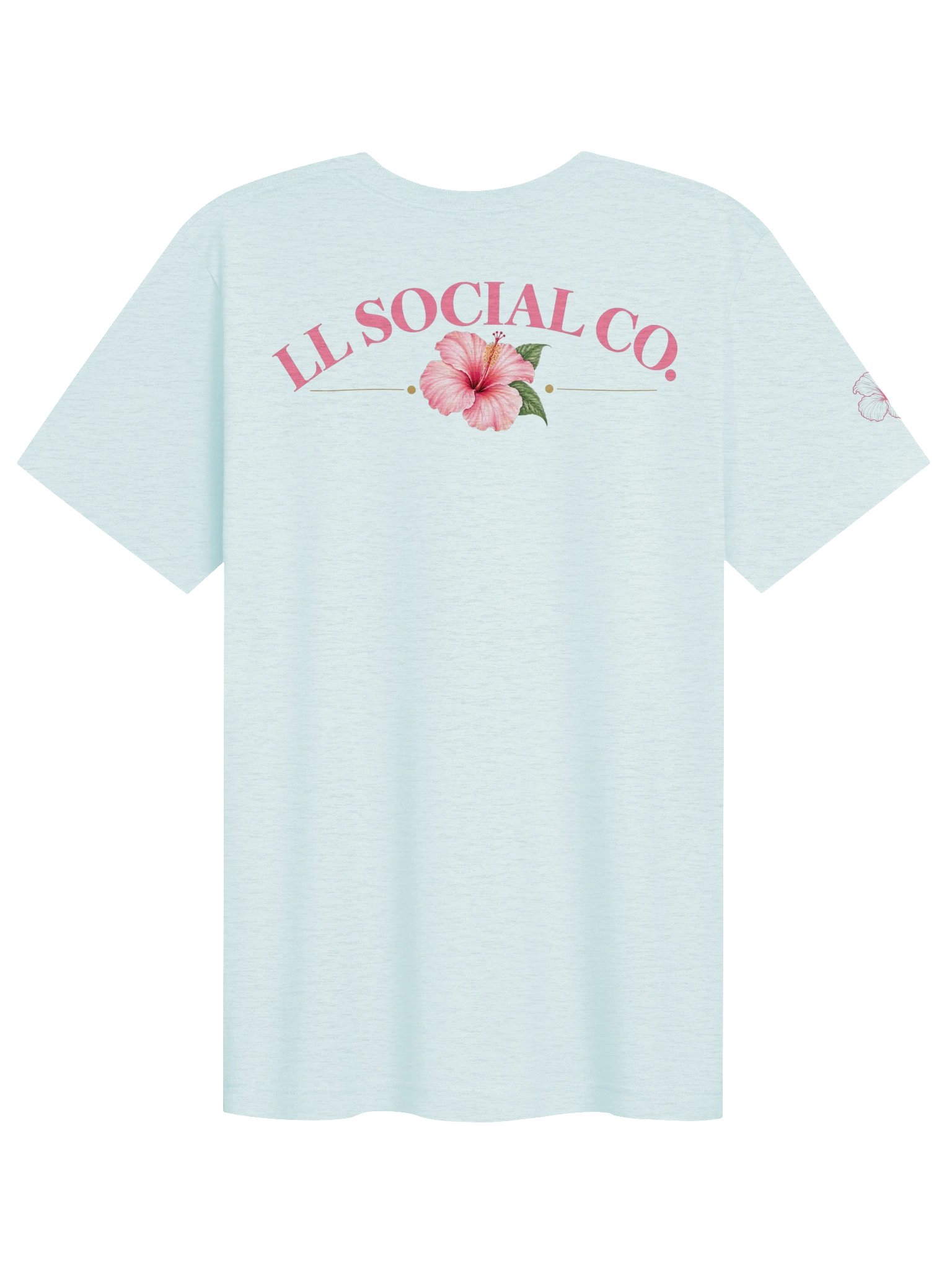 LL Social Co. Hibiscus Essential Tee — Hibiscus | Pink product image (15)