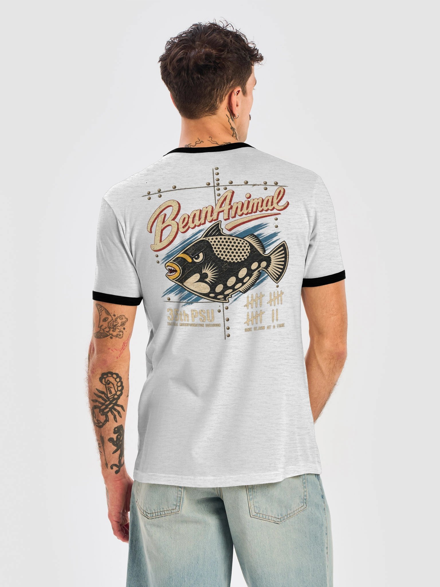 BeanAnimal 35th PSU Tactical Misinformation Squadron Ringer Tee product image (26)