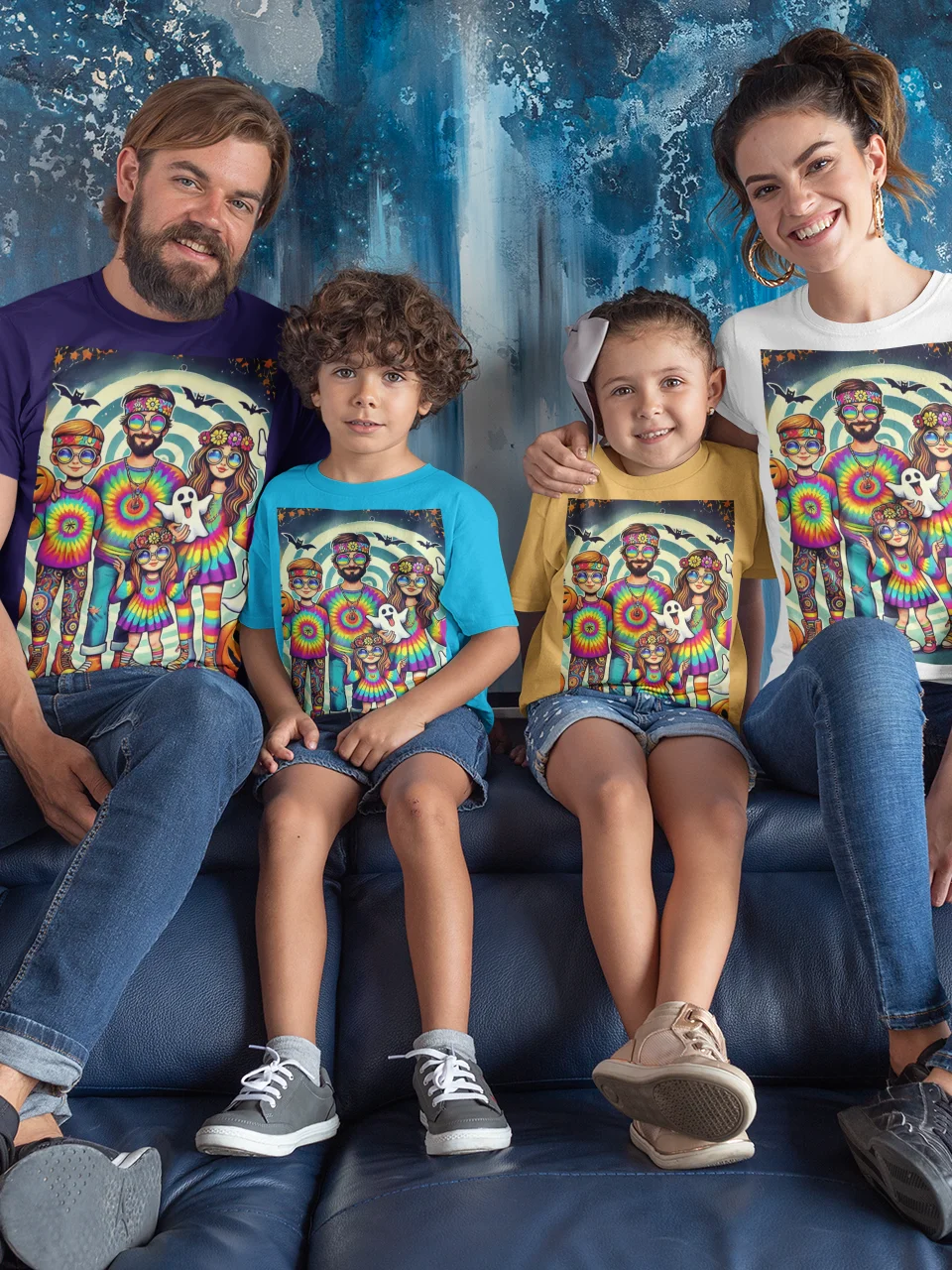 Hippy Trippy Halloween Family Collection: Psychedelic Tie-Dye Halloween Art product image (4)