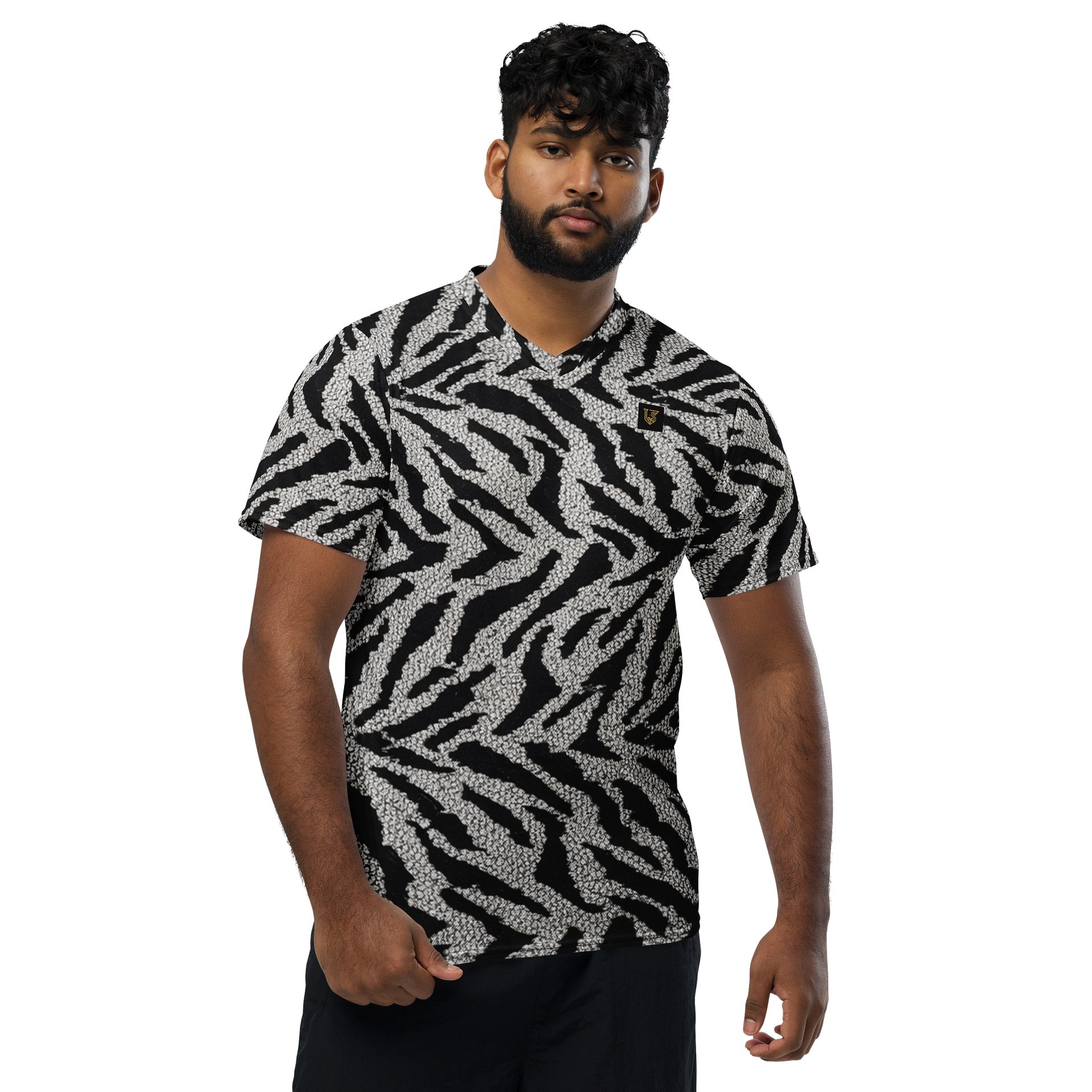 Lafate Store Designer Full Print Shirt Black & Grey Animal product image (1)