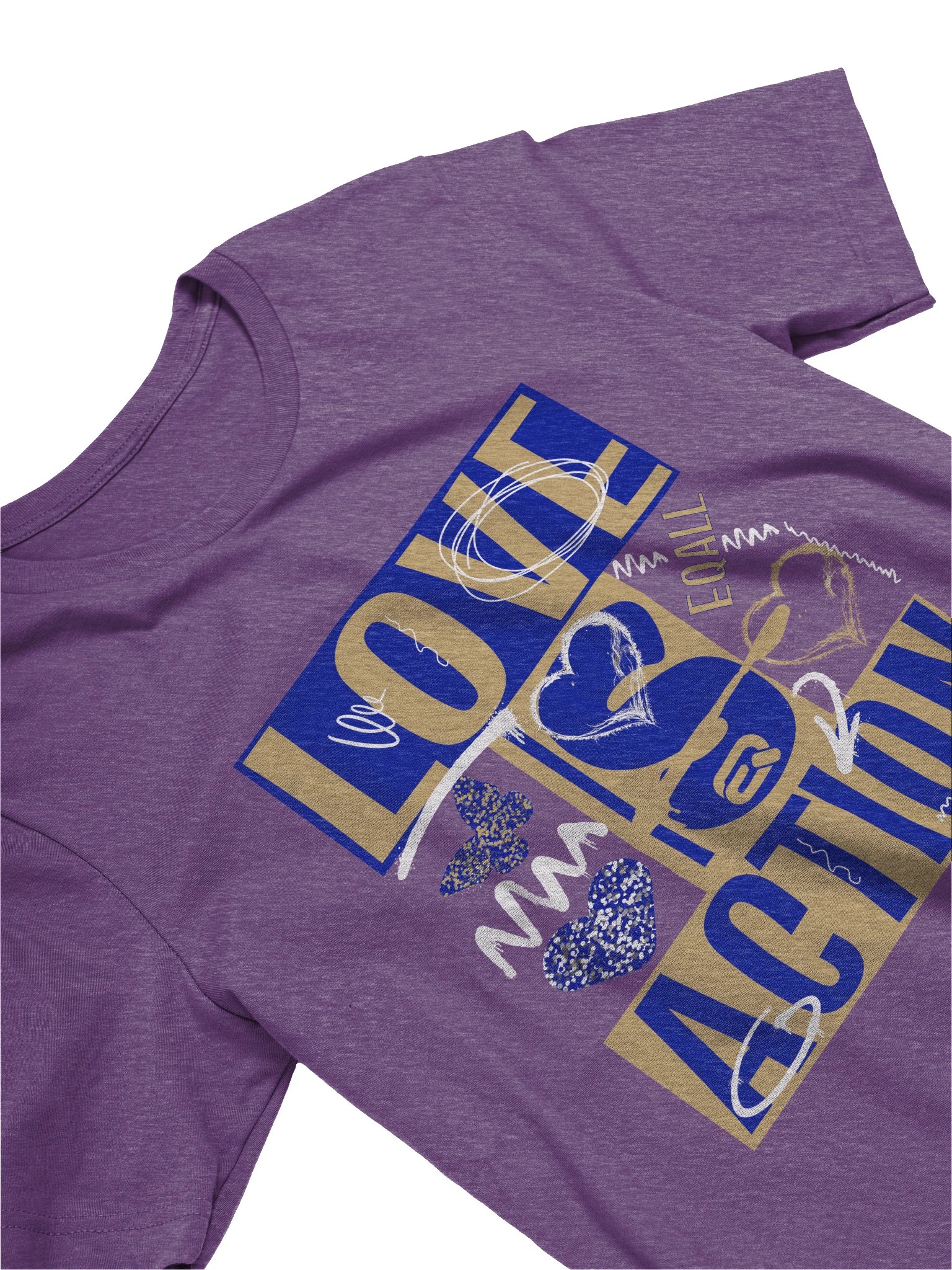 Love is Action! Bella + Canvas Unisex T-shirt_ EQALL® Originals_Pop Blue product image (1)