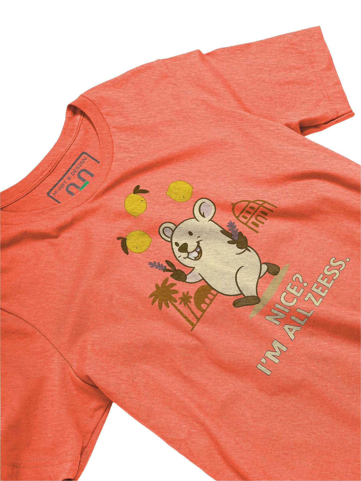 Funny Nice France Pun Shirt – Cute Mouse Lavender & Lemon Tee – “I’m All Zeess” | art.4uand.me product image (3)