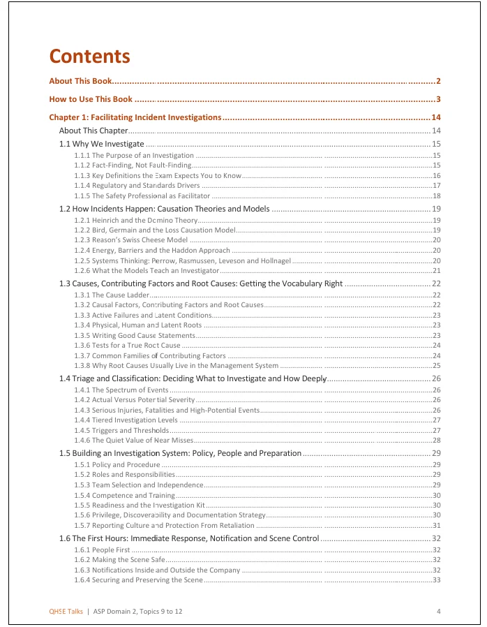ASP 11 Domain 2 Topics 9–12: Complete Study Guide | Incident Investigations, Management of Change, Safety Performance Indicators & Emerging Technologies product image (2)