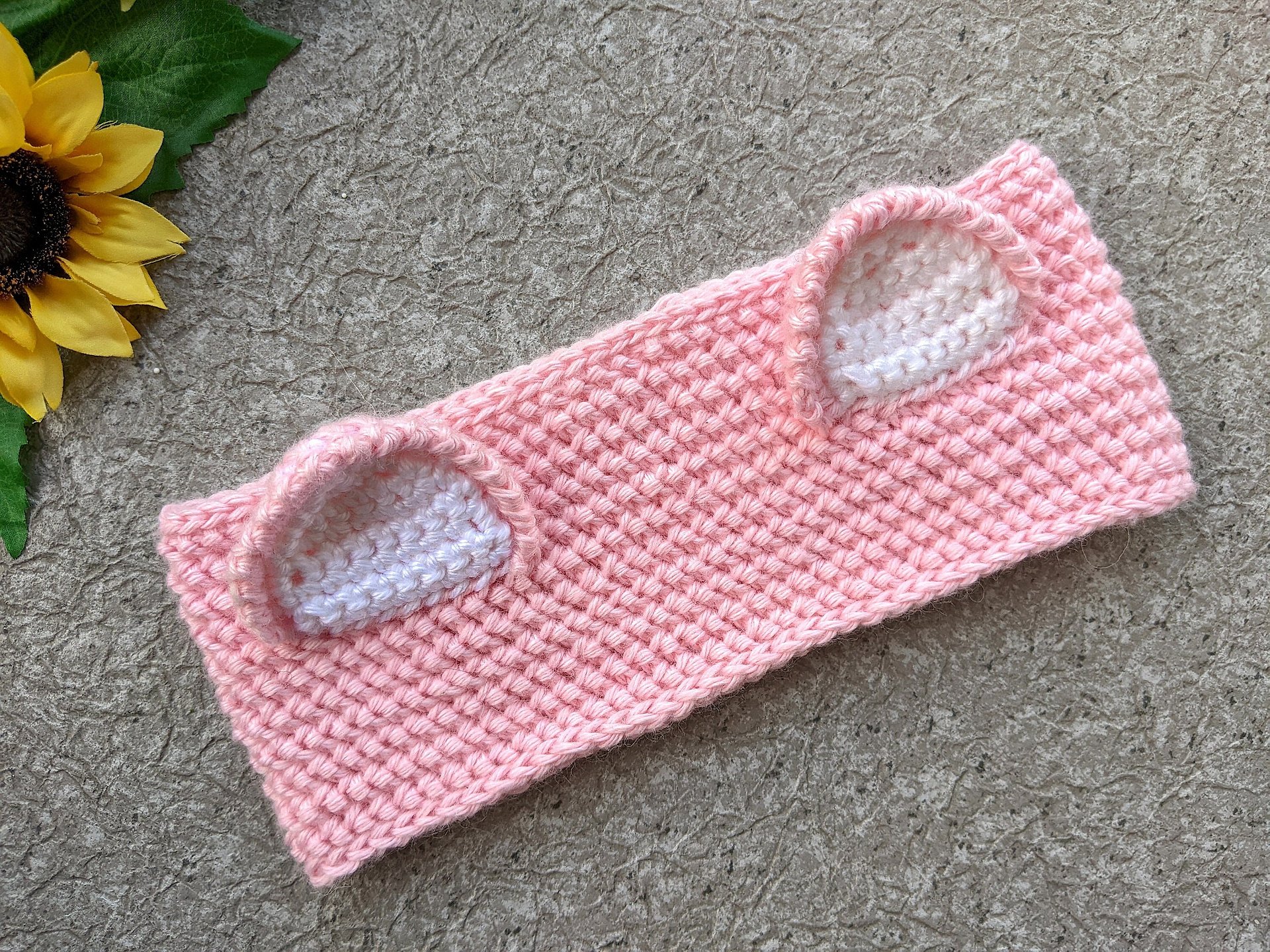 Crochet Kitty Ears Headband Pattern product image (1)