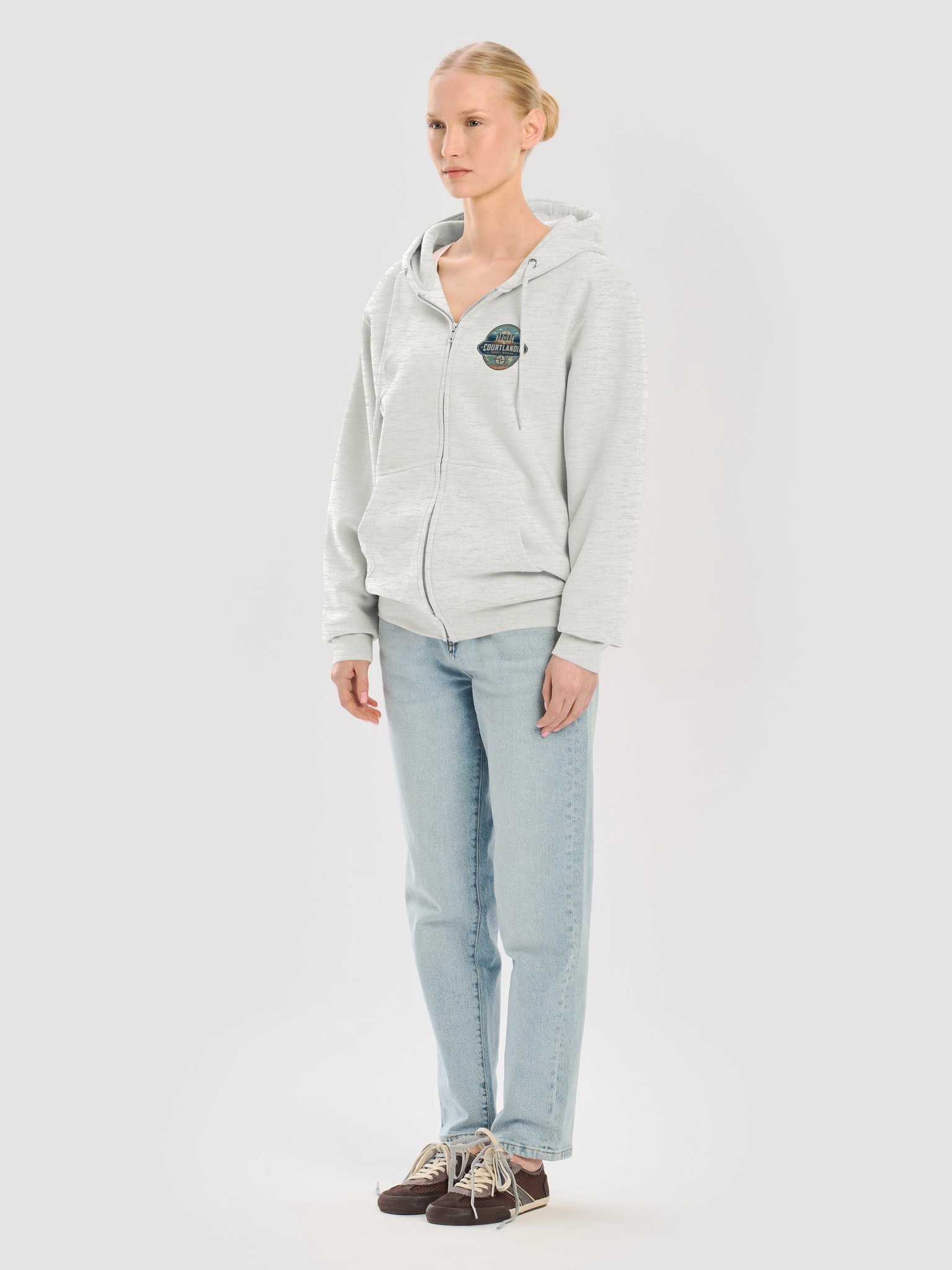 Courtlandia Travel Bureau Vintage Tourist Map Zipper Hoodie product image (43)