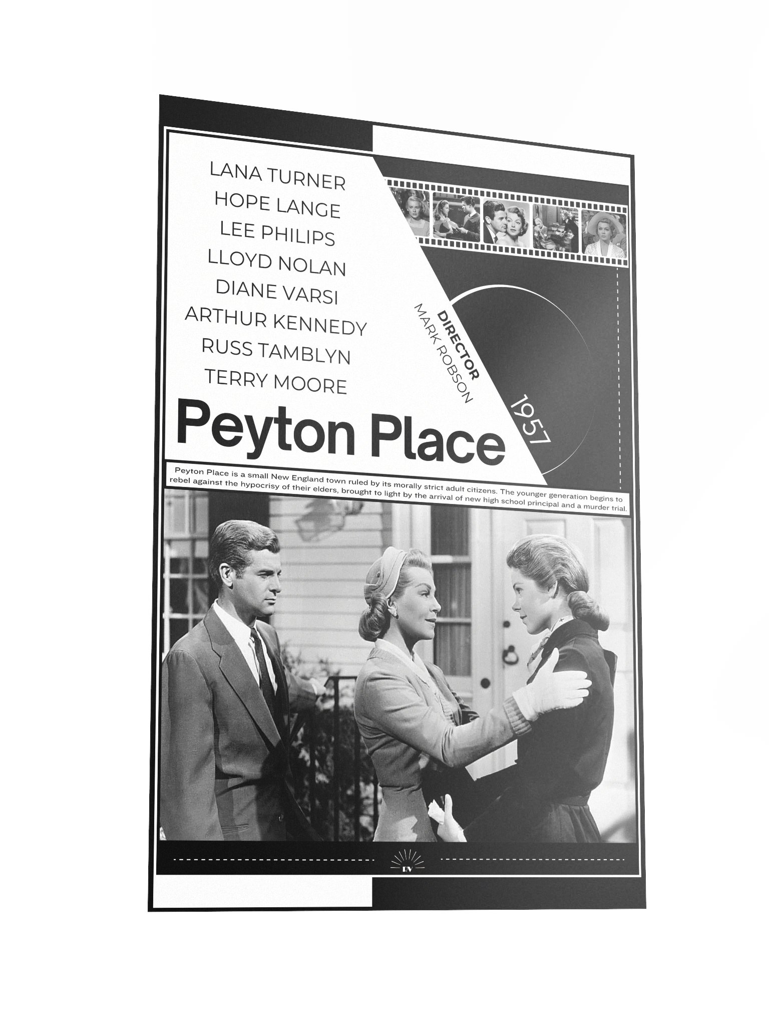 Peyton Place with Lana Turner and Lee Philips 1957 | Movie Poster | 12x18 Wall Art product image (2)