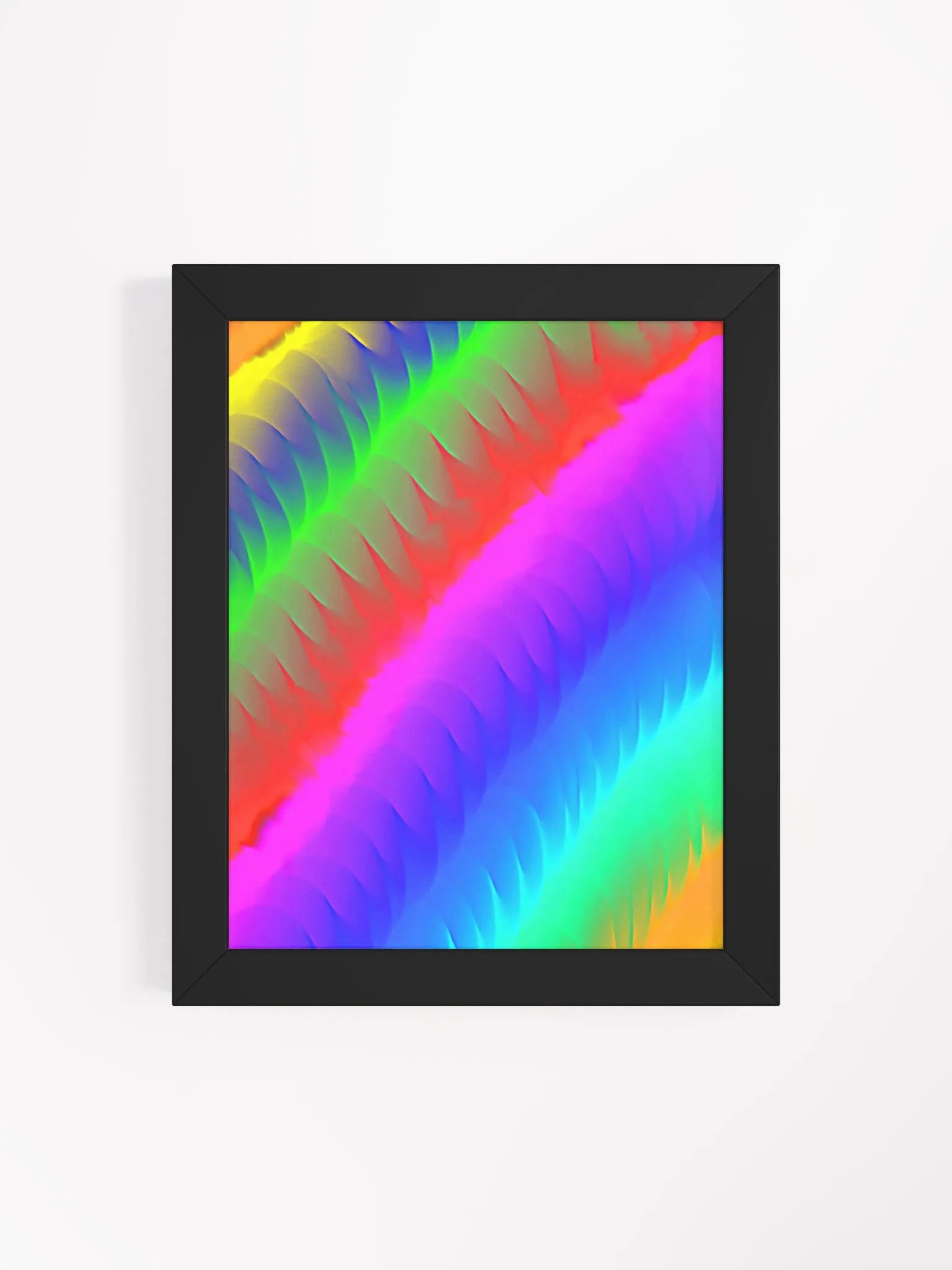 Neon Spiral Wave Framed Poster product image (67)